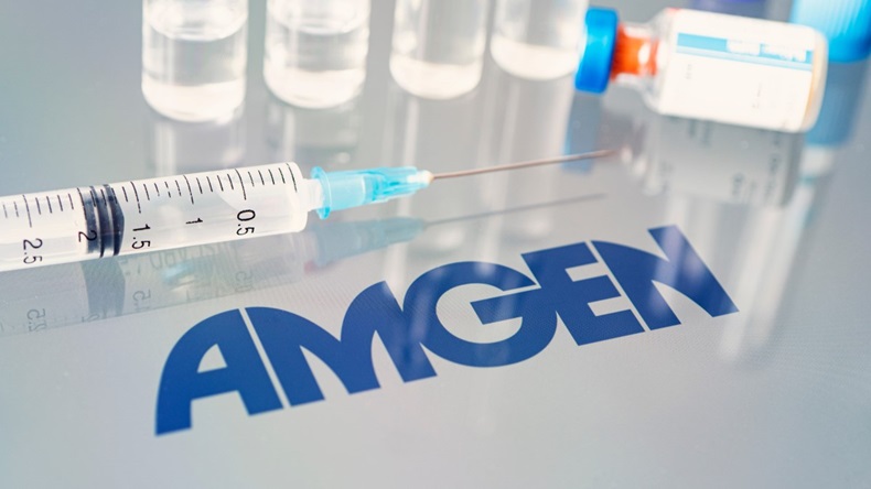 Amgen logo syringe vials