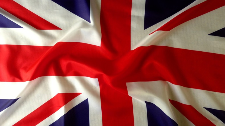 uk flag close up