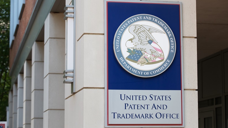 ALEXANDRIA, VA / USA - JUNE 30, 2018: The United States Patent and Trademark Office is the federal agency for granting U.S. patents and registering trademarks.