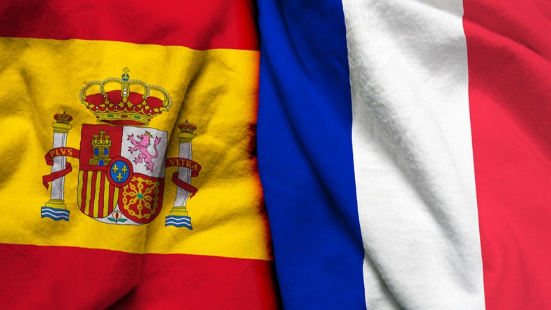 Spain_France_Flags