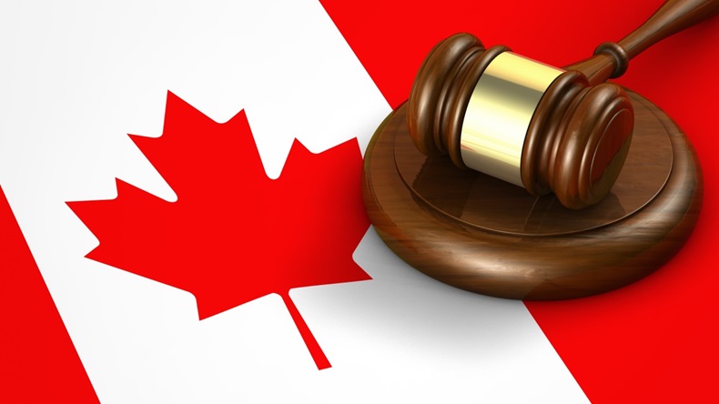 Canada Law Gavel Flag