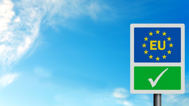 EU Flag Sign Europe Tick Check