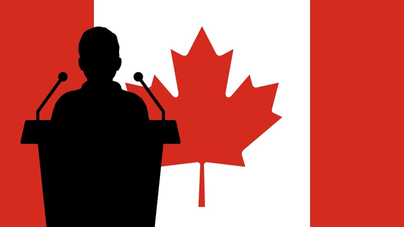 Canada leader flag speech