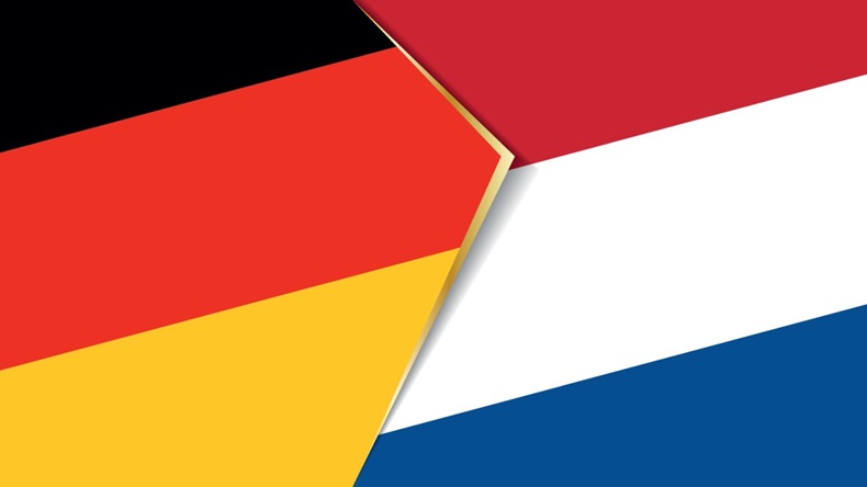 Germany Netherlands Flag Arrow