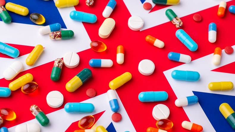UK flag pills tablets capsules