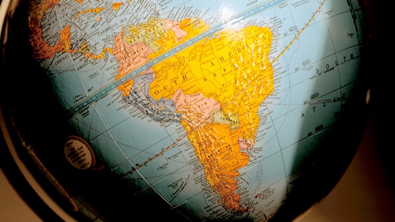 South America Globe