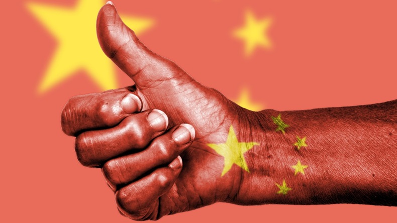 China Flag Thumbs Up