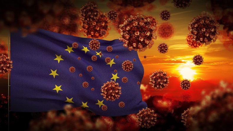 EU Flag Covid Coronavirus