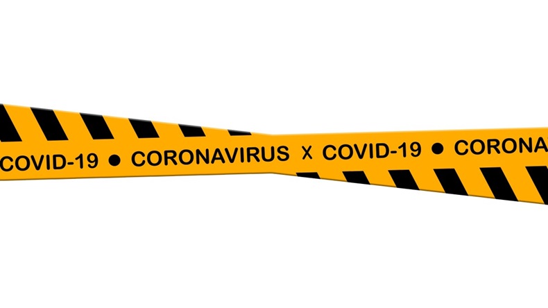 COVID-19 coronavirus tape barrier
