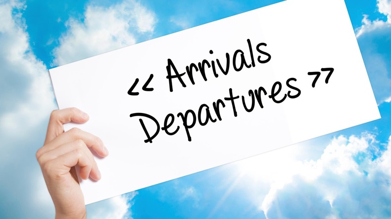 Hand sign arrivals departures