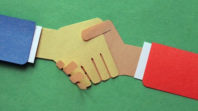 Handshake Paper cutouts