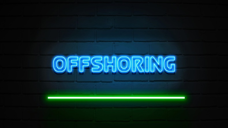 Offshoring Neon Sign