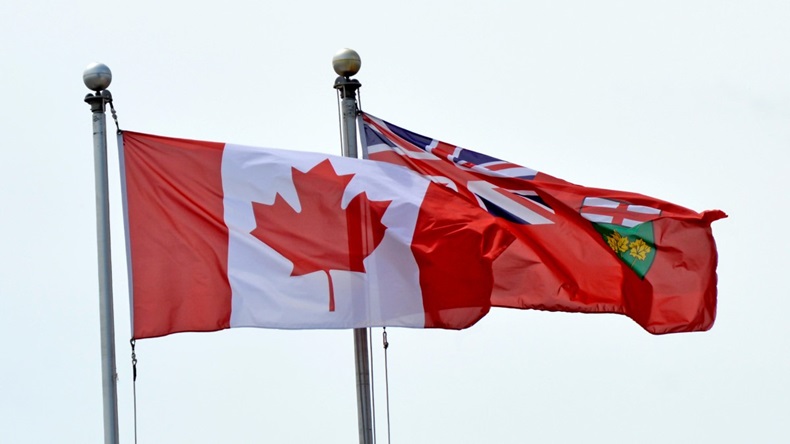 Ontario Canada Flags