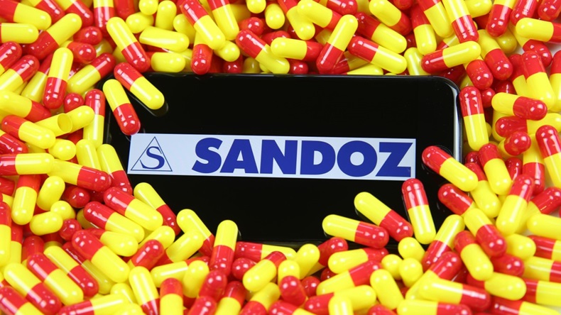 Sandoz Logo Phone Screen Red Yellow Capsules