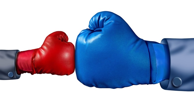 Boxing Gloves Big Small Red Blue