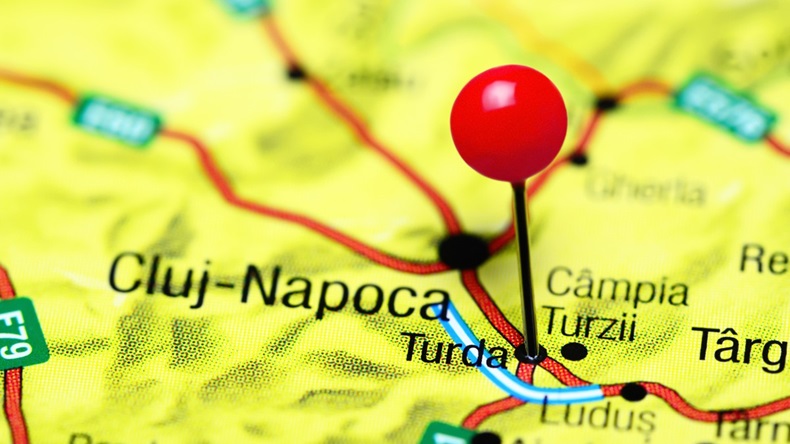 Turda Romania Map Pin