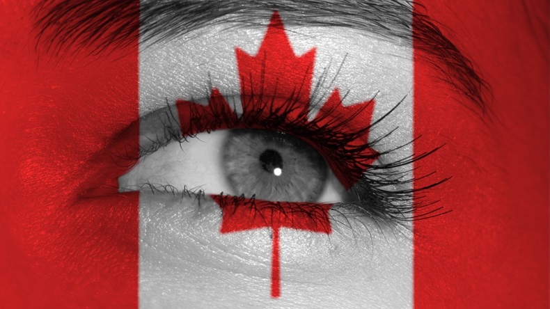 Canada flag eye