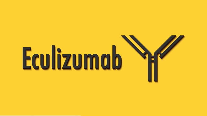 Eculizumab mab symbol yellow background