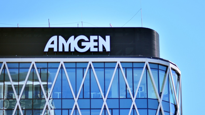Amgen company signboard