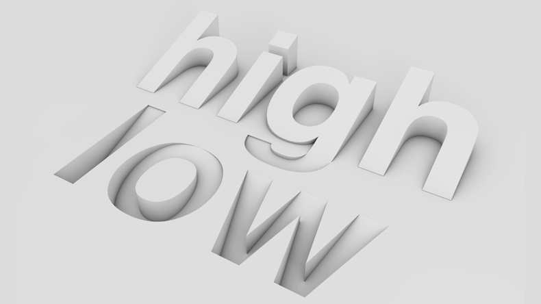 High low 3D words