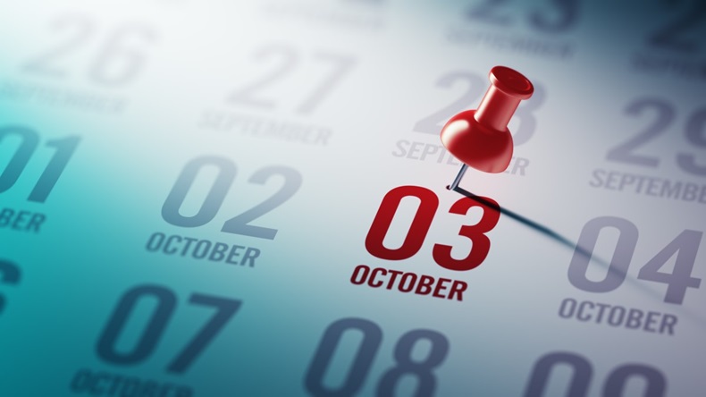 3 October calendar pin red