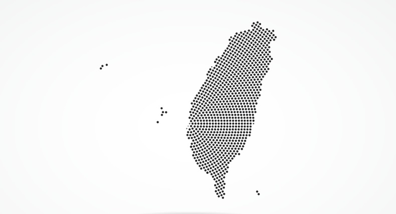 Taiwan abstract dots black and white