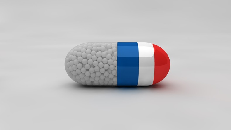 France French flag on capsule
