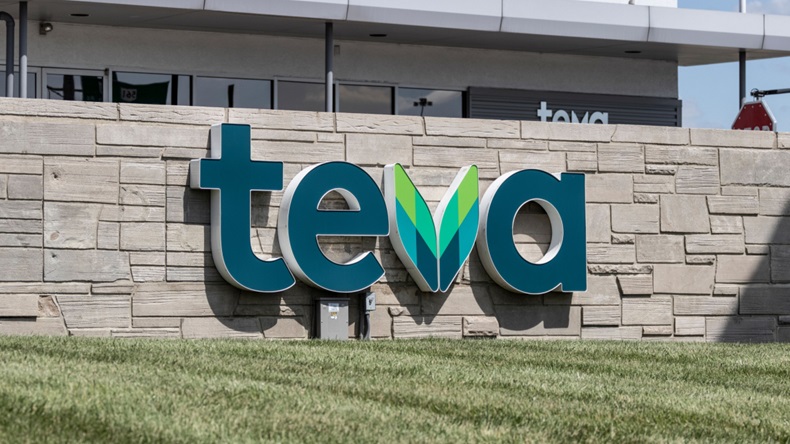 Teva logo outside company building