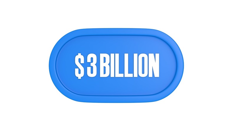 $3 billion icon blue