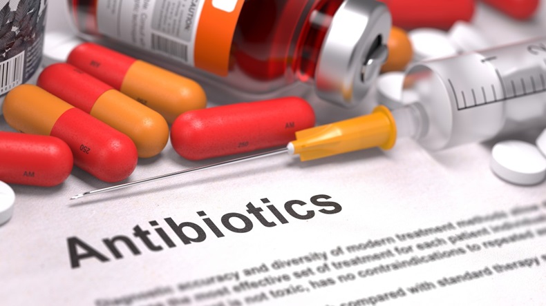 Antibiotics word capsules tablets needle