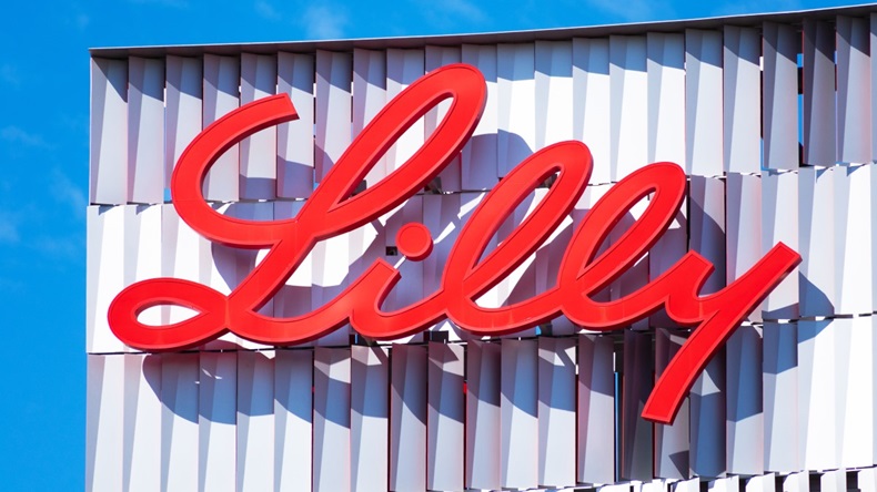 Eli Lilly Sign On Building