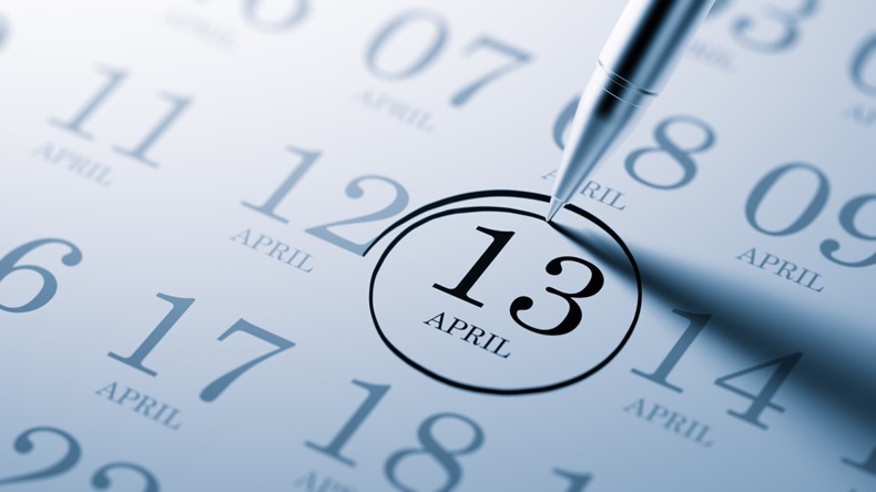 13 April Calendar