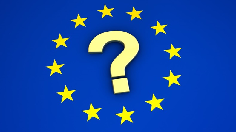 EU Flag With Question Mark