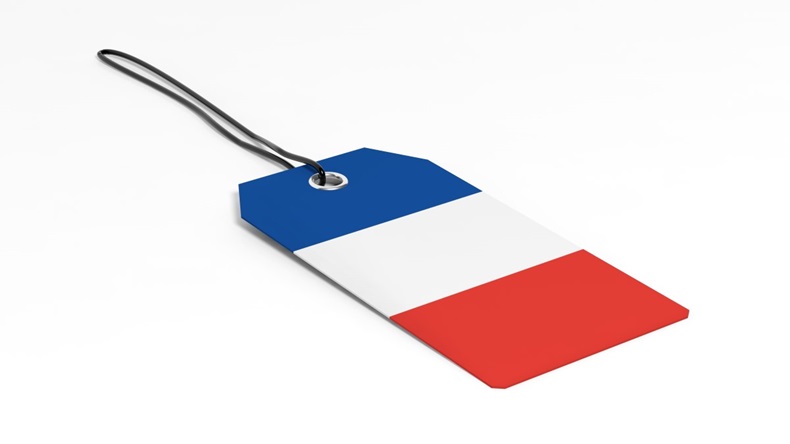 French flag price tag
