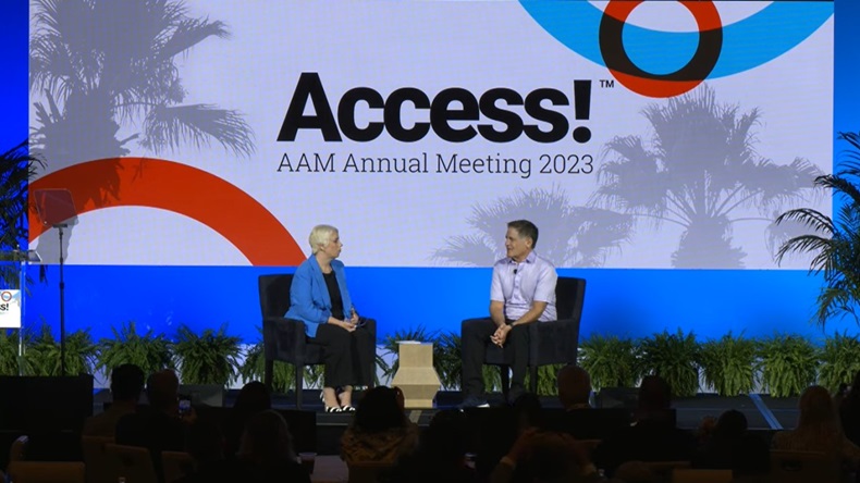 Mark Cuban Speaks With Teva’s Christine Baeder At The AAM's Access! Conference