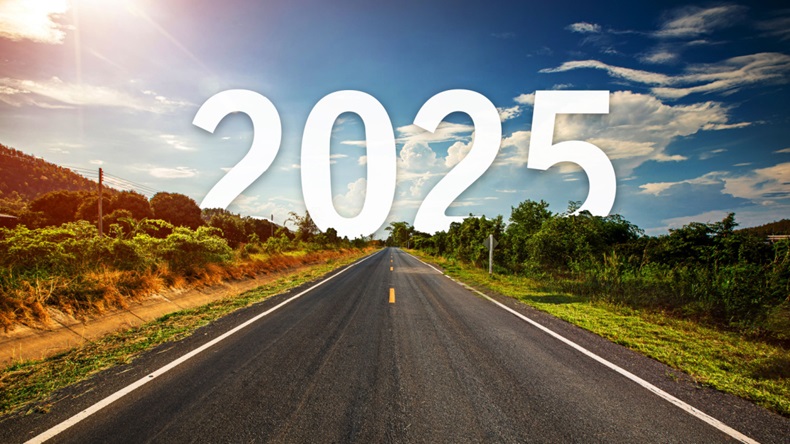 Asphalt road leading to 2025