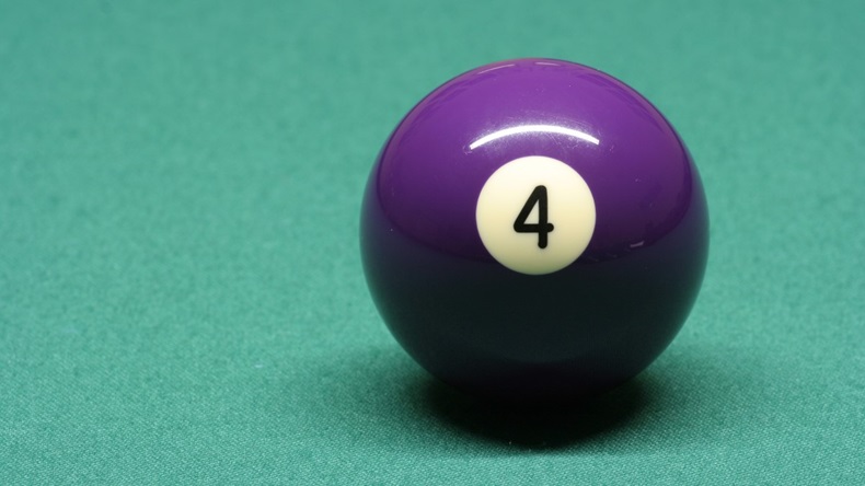 Purple Pool Ball Number 4