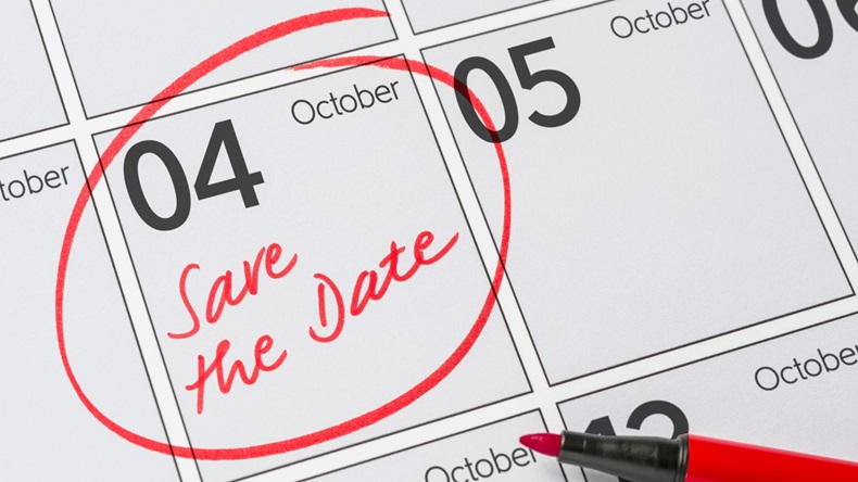4 October circled on calendar with "save the date" note