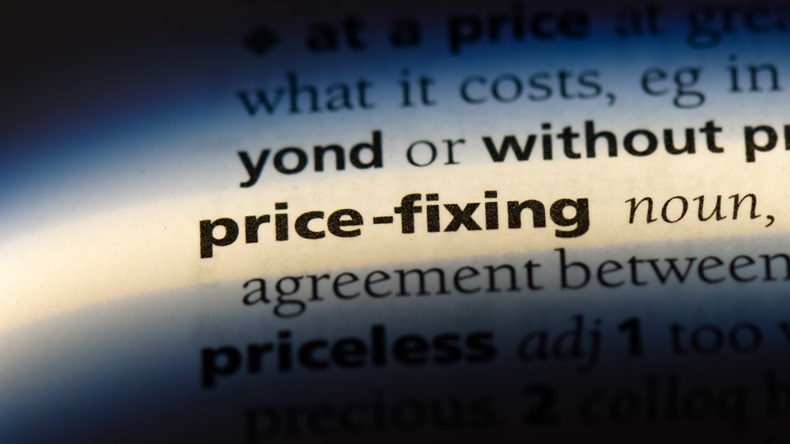 Price-fixing words in dictionary with definition