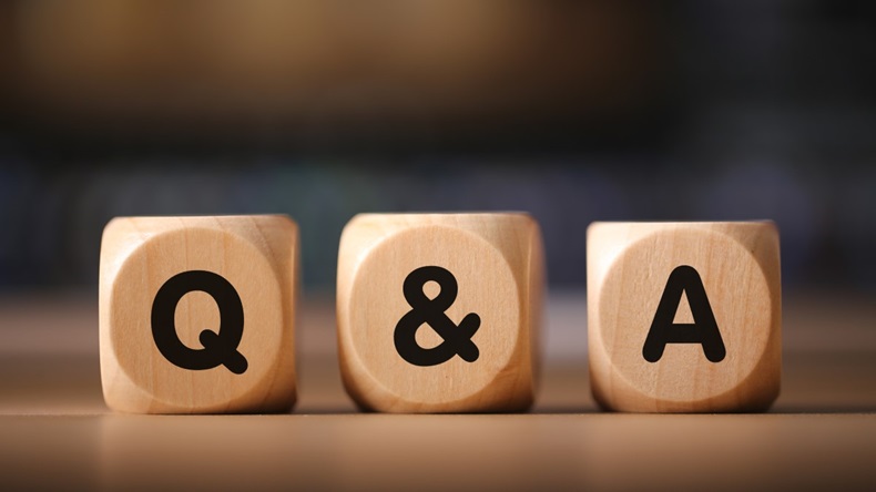 Q&A written on wooden blocks