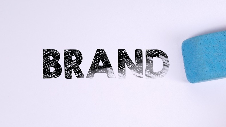 Brand word erased by eraser