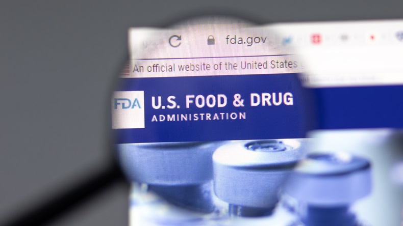  FDA US Food and Drug website in browser with company logo