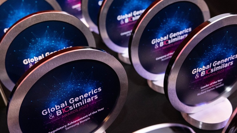 Global Generics & Biosimilars Awards trophies