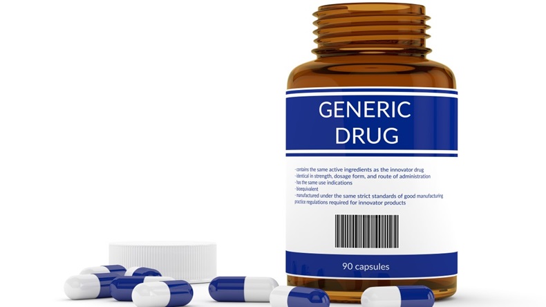 Bottle of generic drugs