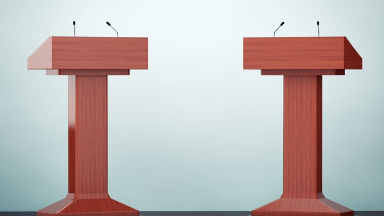 Debate podiums