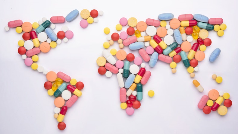 Pills world map