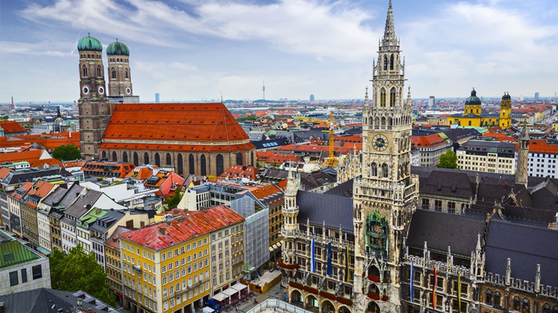 Munich, Germany skyline at City Hall.