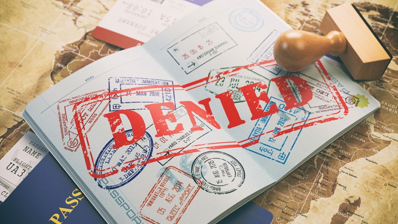Passport "denied" stamp